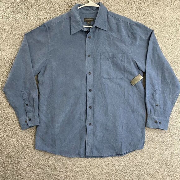 Covington‎ Shirt Men L Blue Casual Long Sleeve Button Down NWT - Picture 1 of 14